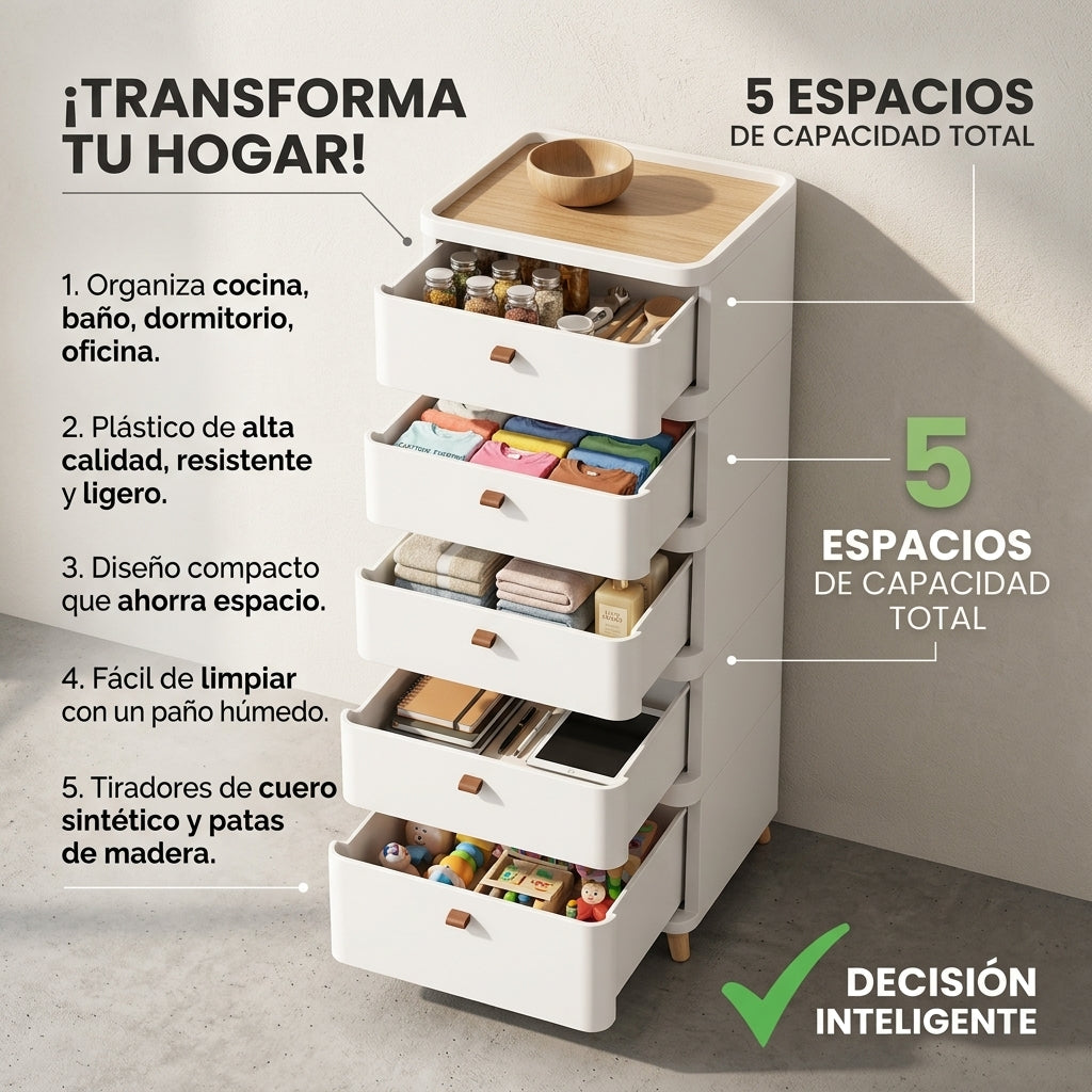 Cajonera Premium de 5 Cajones