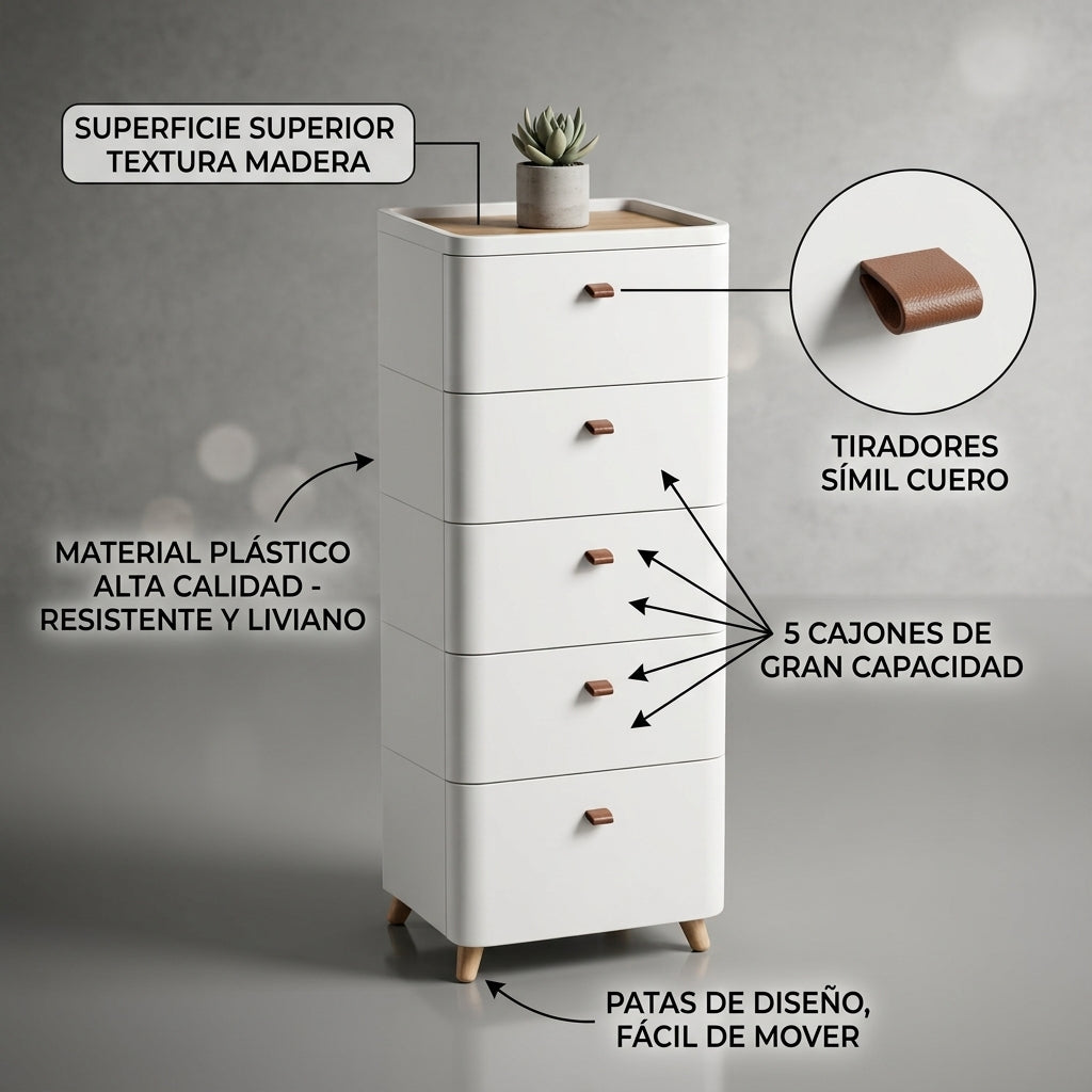 Cajonera Premium de 5 Cajones